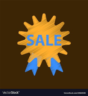 Flat shading style icon sale label vector image