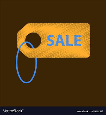 Flat shading style icon sale label vector image