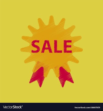 Flat shading style icon sale label vector image