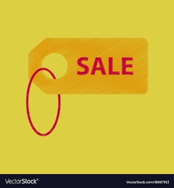 Flat shading style icon sale label vector image