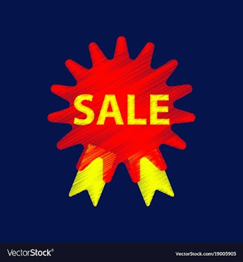Flat shading style icon sale label vector image
