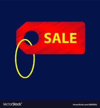 Flat shading style icon sale label vector image