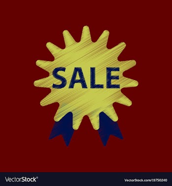 Flat shading style icon sale label vector image