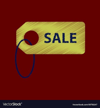 Flat shading style icon sale label vector image