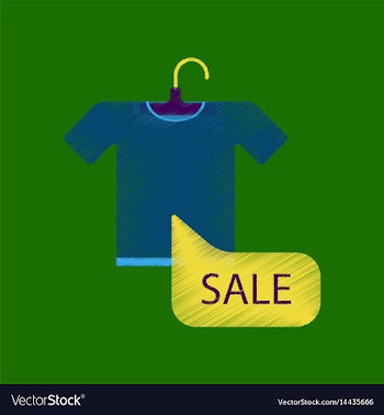 Flat shading style icon sale t-shirt vector image