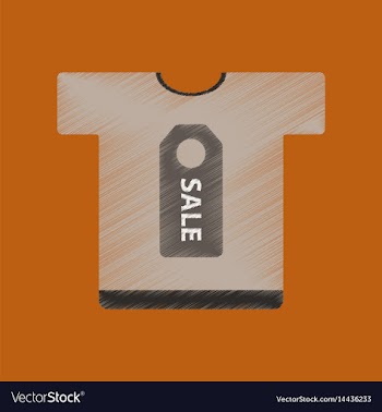 Flat shading style icon sale t-shirt vector image
