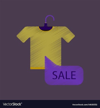 Flat shading style icon sale t-shirt vector image