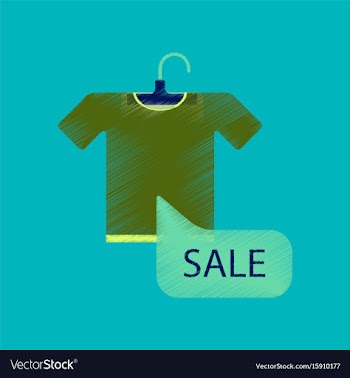 Flat shading style icon sale t-shirt vector image