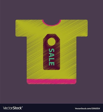 Flat shading style icon sale t-shirt vector image