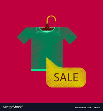 Flat shading style icon sale t-shirt vector image
