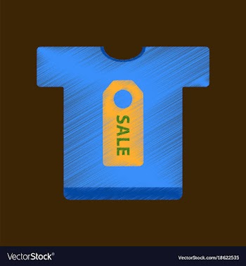 Flat shading style icon sale t-shirt vector image