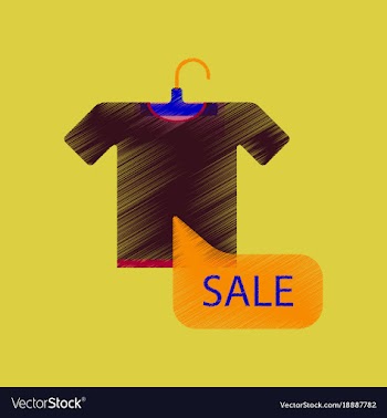 Flat shading style icon sale t-shirt vector image