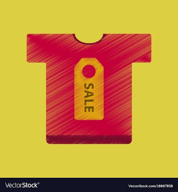 Flat shading style icon sale t-shirt vector image
