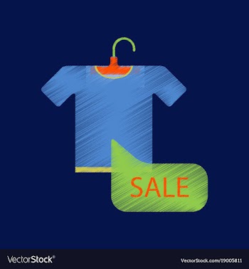 Flat shading style icon sale t-shirt vector image