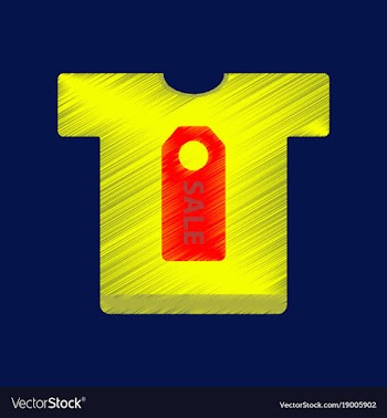 Flat shading style icon sale t-shirt vector image