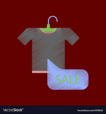 Flat shading style icon sale t-shirt vector image