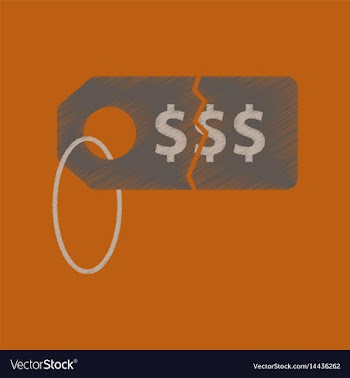 Flat shading style icon sale tag money vector image