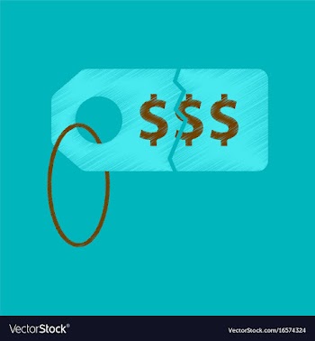Flat shading style icon sale tag money vector image
