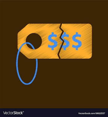Flat shading style icon sale tag money vector image