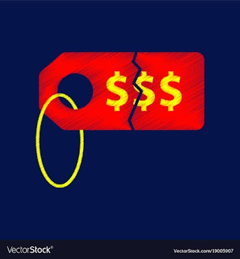 Flat shading style icon sale tag money vector image