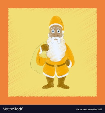 Flat shading style icon Santa Claus gifts vector image
