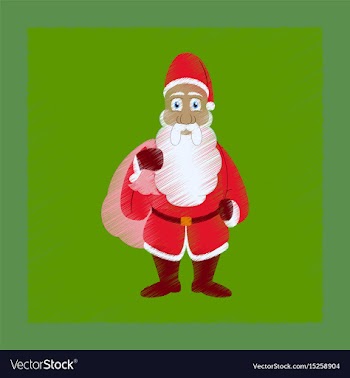 Flat shading style icon santa claus gifts vector image