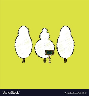 Flat shading style icon save the trees vector image