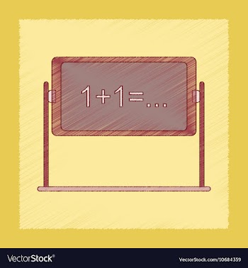 Flat shading style icon school blackboard vector image