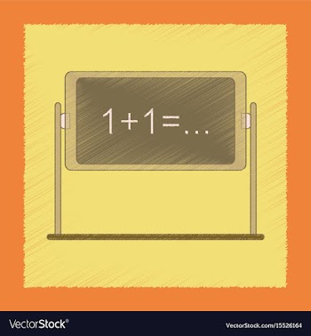 Flat shading style icon school blackboard vector image