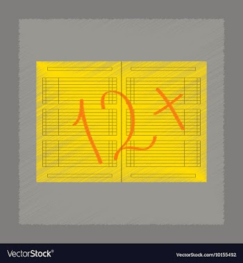 Flat shading style icon School journal vector image