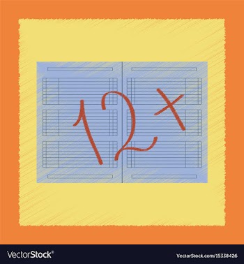 Flat shading style icon school journal vector image