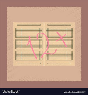 Flat shading style icon school journal vector image