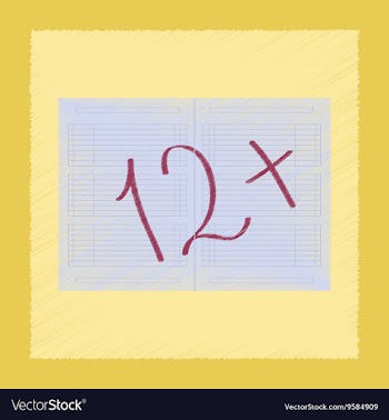Flat shading style icon School journal vector image