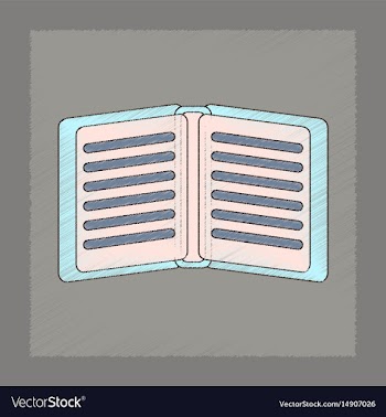 Flat shading style icon school notebook vector image