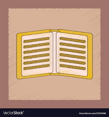 Flat shading style icon school notebook vector image