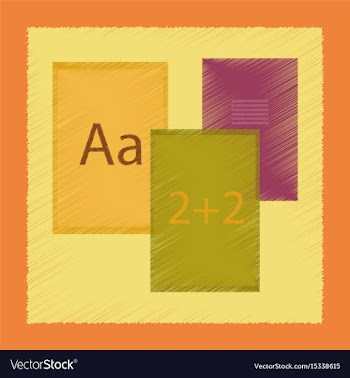 Flat shading style icon school notebooks vector image