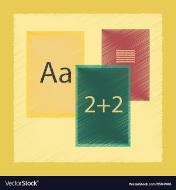 Flat shading style icon school notebooks vector image