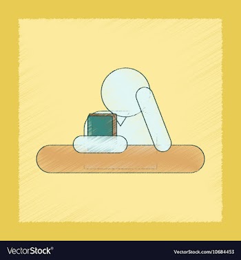 Flat shading style icon schoolboy books vector image