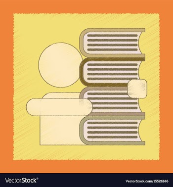 Flat shading style icon schoolboy books vector image