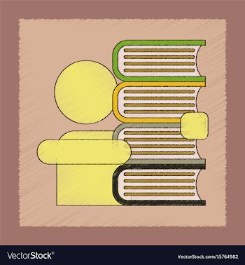 Flat shading style icon schoolboy books vector image