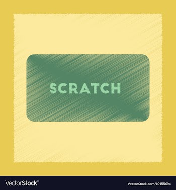 Flat shading style icon scratch card vector image