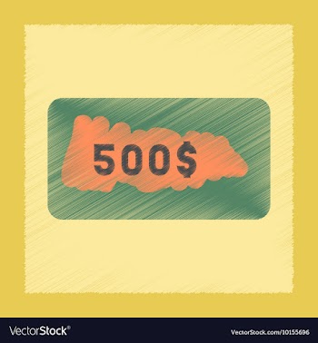 Flat shading style icon scratch card vector image