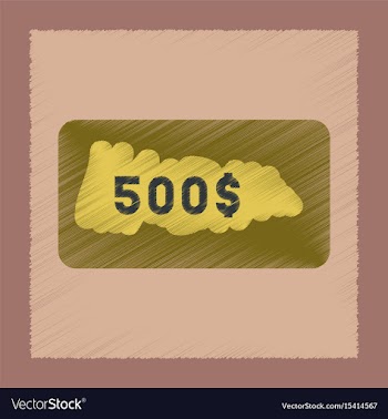 Flat shading style icon scratch card vector image