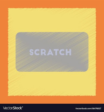 Flat shading style icon scratch card vector image