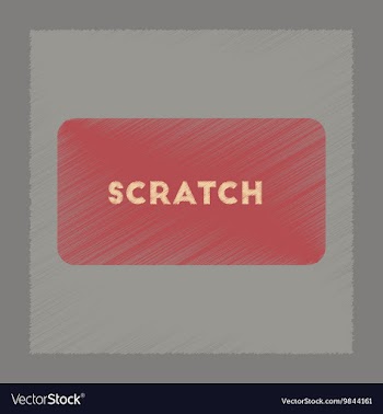 Flat shading style icon scratch card vector image