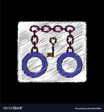 Flat shading style icon sex handcuffs and key vector image