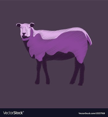 Flat shading style icon sheep vector image