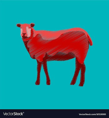 Flat shading style icon sheep vector image