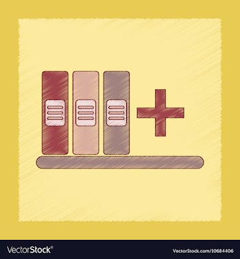 Flat shading style icon shelf folder vector image