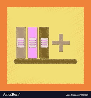 Flat shading style icon shelf folder vector image